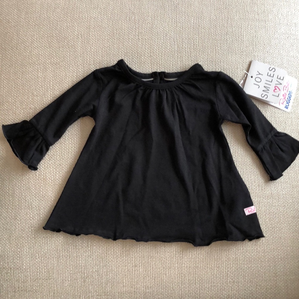 RuffleButts black long sleeve shirt